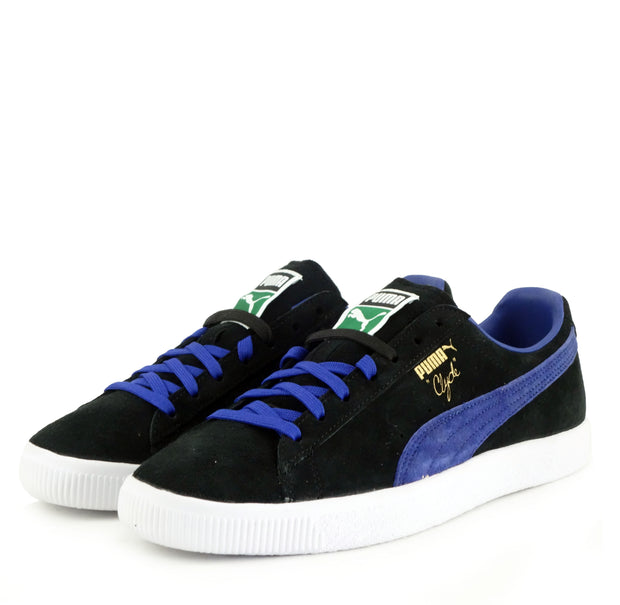 Puma suede deals black blue