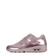 Nike Air Max 90 SE Leather Junior Trainers, Metallic Pink
