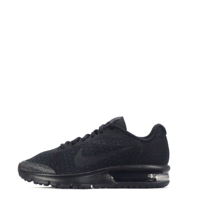 Nike Air Max Sequent 2 Junior Running Shoes, Black/Anthracite