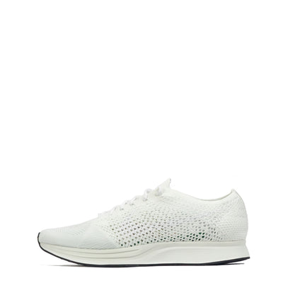 Nike Flyknit Racer Men's Running Shoes, White/White