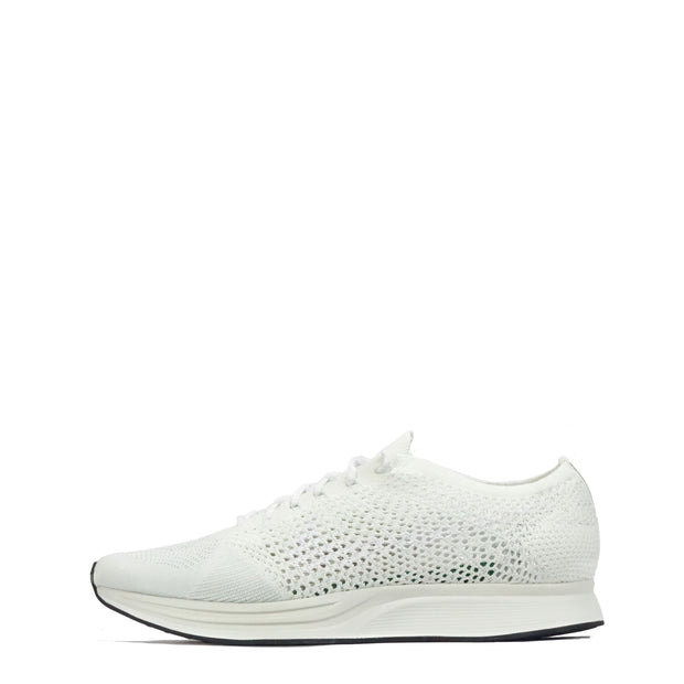 Nike Flyknit Racer Men's Running Shoes, White/White