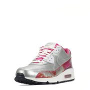 Nike Air Max 90 Premium QS Women's Trainers, Silver/Pink