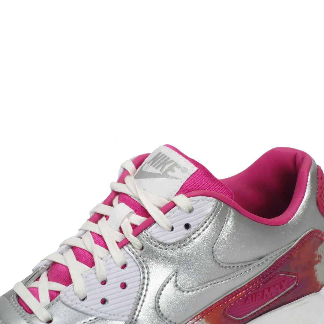 silver and pink air max